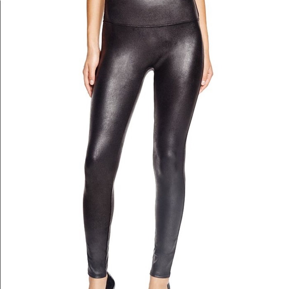 SPANX Faux Leather Leggings - Small